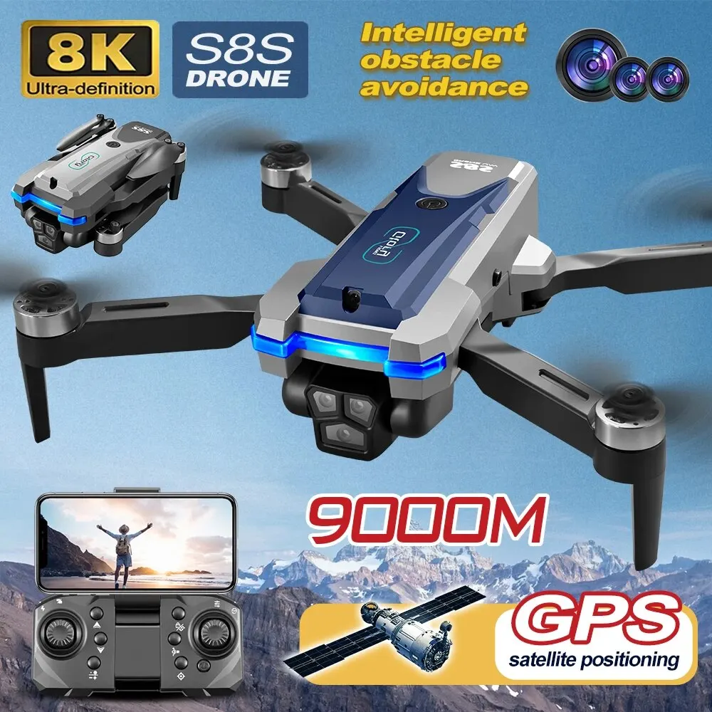 Drone Camera Hd - Dobrável RC S8S GPS Drone, 5G