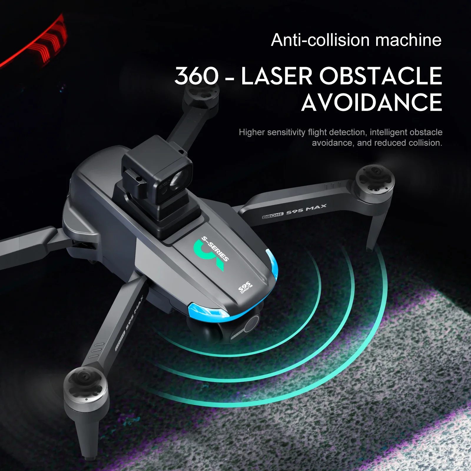 Novo s9s max mini drone 4k 2 e - Drone Camera Hd avaliação e preço