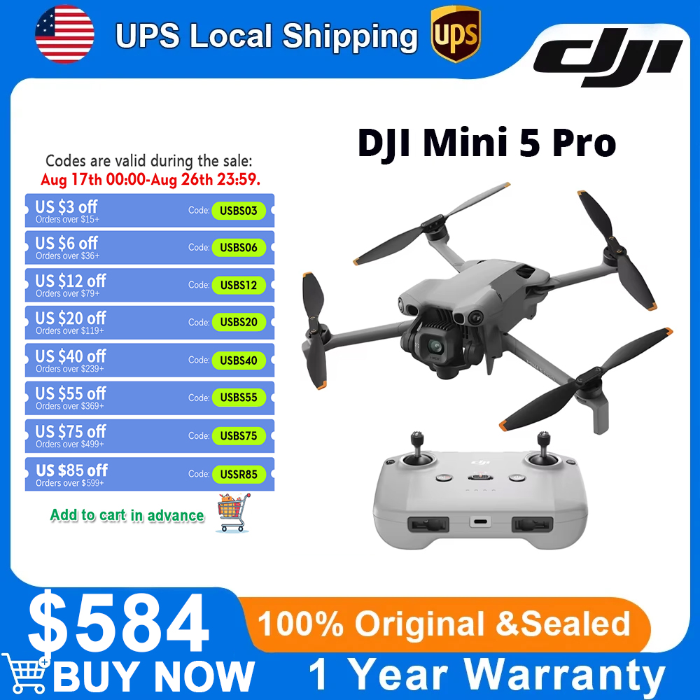 Drone DJI Mini 5 Pro Ultraleve - Drone Camera Vlog avaliação e preço